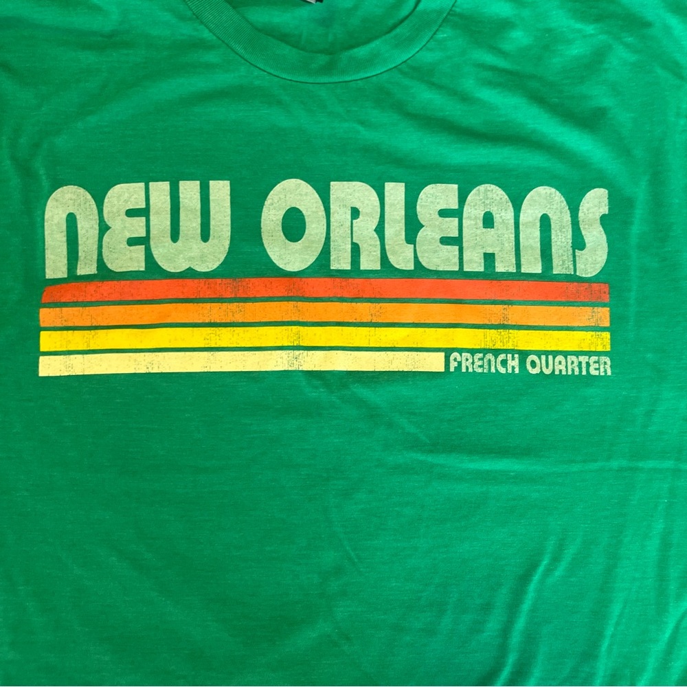 Unisex New Orleans Graphic Tees - Black, Blue, and Green - Size L (slim) - Picture 8 of 9